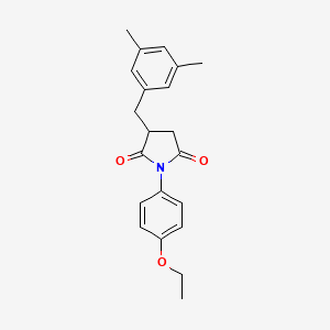 molecular formula C21H23NO3 B5182076 3-[(3,5-dimethylphenyl)methyl]-1-(4-ethoxyphenyl)pyrrolidine-2,5-dione 