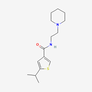 molecular formula C15H24N2OS B5182219 N-[2-(piperidin-1-yl)ethyl]-5-(propan-2-yl)thiophene-3-carboxamide 