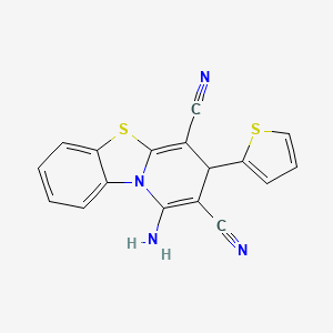 molecular formula C17H10N4S2 B5182223 1-amino-3-thiophen-2-yl-3H-pyrido[2,1-b][1,3]benzothiazole-2,4-dicarbonitrile 