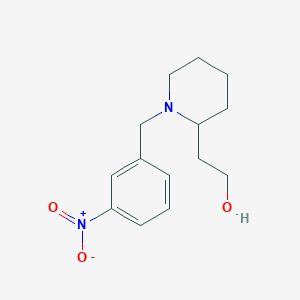 molecular formula C14H20N2O3 B5182279 2-[1-[(3-nitrophenyl)methyl]piperidin-2-yl]ethanol 