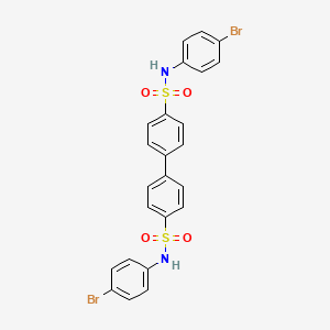 molecular formula C24H18Br2N2O4S2 B5182311 N4,N4'-Bis(4-bromophenyl)-[1,1'-biphenyl]-4,4'-disulfonamide 