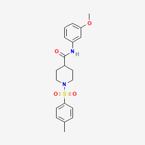 molecular formula C20H24N2O4S B5182338 N-(3-METHOXYPHENYL)-1-(4-METHYLBENZENESULFONYL)PIPERIDINE-4-CARBOXAMIDE 