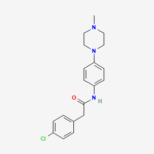 molecular formula C19H22ClN3O B5182347 2-(4-chlorophenyl)-N-[4-(4-methylpiperazin-1-yl)phenyl]acetamide 