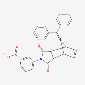 molecular formula C29H21NO4 B5182382 3-[8-(diphenylmethylidene)-1,3-dioxo-1,3,3a,4,7,7a-hexahydro-2H-4,7-methanoisoindol-2-yl]benzoic acid CAS No. 6237-72-5