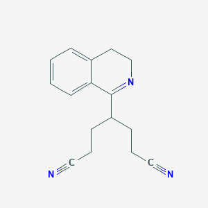 molecular formula C16H17N3 B5182432 4-(3,4-Dihydroisoquinolin-1-yl)heptanedinitrile 