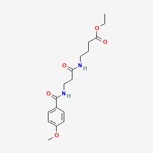 molecular formula C17H24N2O5 B5182456 ETHYL 4-({3-[(4-METHOXYBENZOYL)AMINO]PROPANOYL}AMINO)BUTANOATE 