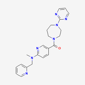 molecular formula C22H25N7O B5182522 N-methyl-N-(2-pyridinylmethyl)-5-{[4-(2-pyrimidinyl)-1,4-diazepan-1-yl]carbonyl}-2-pyridinamine 