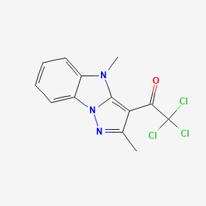 molecular formula C13H10Cl3N3O B5182555 2,2,2-Trichloro-1-(2,4-dimethylpyrazolo[1,5-a]benzimidazol-3-yl)ethanone 