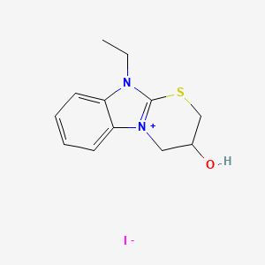 molecular formula C12H15IN2OS B5182560 10-ethyl-3,4-dihydro-2H-[1,3]thiazino[3,2-a]benzimidazol-5-ium-3-ol;iodide 