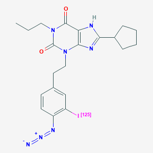 molecular formula C21H24IN7O2 B051826 I-Azido-bwa844U CAS No. 116370-33-3