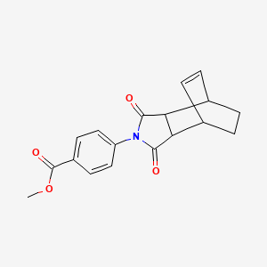 molecular formula C18H17NO4 B5182621 methyl 4-(1,3-dioxo-1,3,3a,4,7,7a-hexahydro-2H-4,7-ethanoisoindol-2-yl)benzoate 