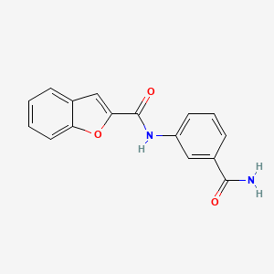 molecular formula C16H12N2O3 B5182752 N-(3-carbamoylphenyl)-1-benzofuran-2-carboxamide 