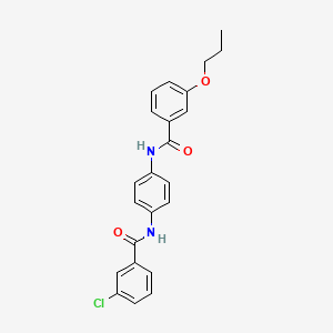 molecular formula C23H21ClN2O3 B5182847 3-CHLORO-N-[4-(3-PROPOXYBENZAMIDO)PHENYL]BENZAMIDE 