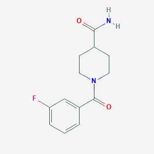 molecular formula C13H15FN2O2 B5182960 1-(3-Fluorobenzoyl)piperidine-4-carboxamide 