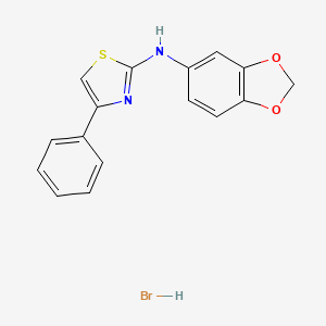 molecular formula C16H13BrN2O2S B5183118 N-(1,3-benzodioxol-5-yl)-4-phenyl-1,3-thiazol-2-amine;hydrobromide 