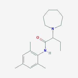 molecular formula C19H30N2O B051832 1H-Azepine-1-acetamide, hexahydro-alpha-ethyl-N-(2,4,6-trimethylphenyl)- CAS No. 118564-56-0