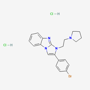 molecular formula C21H23BrCl2N4 B5183343 2-(4-Bromophenyl)-3-(2-pyrrolidin-1-ylethyl)imidazo[1,2-a]benzimidazole;dihydrochloride 