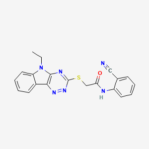 molecular formula C20H16N6OS B5183381 N-(2-CYANOPHENYL)-2-({5-ETHYL-5H-[1,2,4]TRIAZINO[5,6-B]INDOL-3-YL}SULFANYL)ACETAMIDE 
