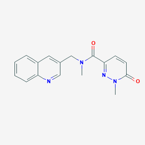 molecular formula C17H16N4O2 B5183477 N,1-dimethyl-6-oxo-N-(quinolin-3-ylmethyl)pyridazine-3-carboxamide 