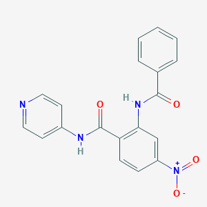 molecular formula C19H14N4O4 B5183490 2-Benzamido-4-nitro-N-(pyridin-4-YL)benzamide 