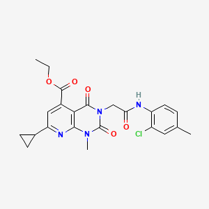 molecular formula C23H23ClN4O5 B5183509 ETHYL 3-{[(2-CHLORO-4-METHYLPHENYL)CARBAMOYL]METHYL}-7-CYCLOPROPYL-1-METHYL-2,4-DIOXO-1H,2H,3H,4H-PYRIDO[2,3-D]PYRIMIDINE-5-CARBOXYLATE 