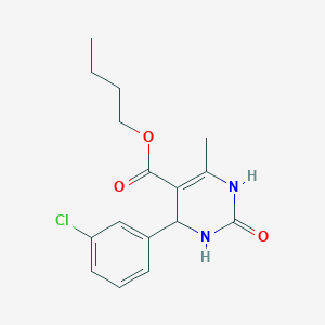 molecular formula C16H19ClN2O3 B5183535 Butyl 4-(3-chlorophenyl)-6-methyl-2-oxo-1,2,3,4-tetrahydropyrimidine-5-carboxylate 