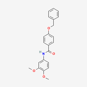 molecular formula C22H21NO4 B5183538 N-(3,4-dimethoxyphenyl)-4-phenylmethoxybenzamide 