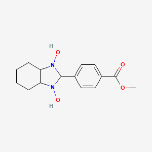 molecular formula C15H20N2O4 B5183570 methyl 4-(1,3-dihydroxy-3a,4,5,6,7,7a-hexahydro-2H-benzimidazol-2-yl)benzoate 