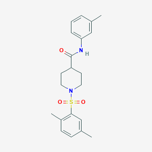 molecular formula C21H26N2O3S B5183592 1-(2,5-dimethylphenyl)sulfonyl-N-(3-methylphenyl)piperidine-4-carboxamide 