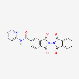 molecular formula C22H12N4O5 B5183612 2-(1,3-dioxoisoindol-2-yl)-1,3-dioxo-N-pyridin-2-ylisoindole-5-carboxamide 