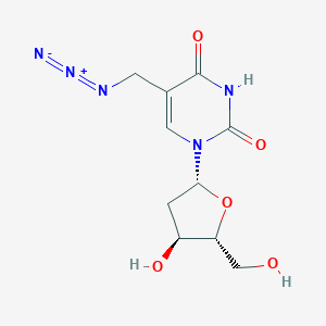 molecular formula C10H13N5O5 B518367 5-(Azidomethyl)-1-(2-deoxypentofuranosyl)-4-hydroxypyrimidin-2(1H)-one CAS No. 59090-48-1