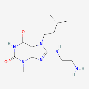 molecular formula C13H22N6O2 B5183716 8-(2-aminoethylamino)-3-methyl-7-(3-methylbutyl)purine-2,6-dione 