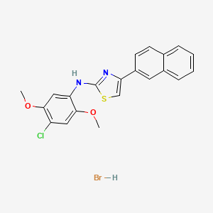 molecular formula C21H18BrClN2O2S B5183778 N-(4-chloro-2,5-dimethoxyphenyl)-4-naphthalen-2-yl-1,3-thiazol-2-amine;hydrobromide 