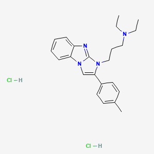 molecular formula C23H30Cl2N4 B5183868 N,N-diethyl-3-[2-(4-methylphenyl)imidazo[1,2-a]benzimidazol-3-yl]propan-1-amine;dihydrochloride 