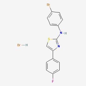 molecular formula C15H11Br2FN2S B5183941 N-(4-bromophenyl)-4-(4-fluorophenyl)-1,3-thiazol-2-amine;hydrobromide 