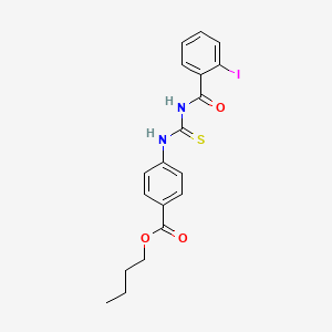 molecular formula C19H19IN2O3S B5183969 Butyl 4-({[(2-iodophenyl)carbonyl]carbamothioyl}amino)benzoate 