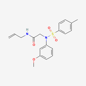 molecular formula C19H22N2O4S B5183973 N-allyl-2-{3-methoxy[(4-methylphenyl)sulfonyl]anilino}acetamide 