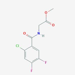 molecular formula C10H8ClF2NO3 B5184090 methyl 2-[(2-chloro-4,5-difluorobenzoyl)amino]acetate 