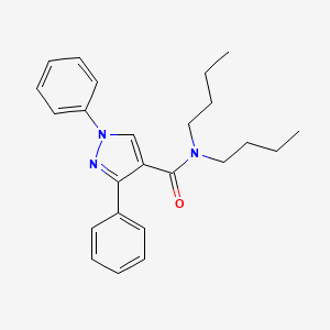 molecular formula C24H29N3O B5184141 N,N-dibutyl-1,3-diphenylpyrazole-4-carboxamide 