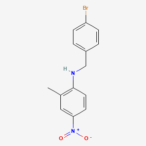 molecular formula C14H13BrN2O2 B5184171 N-[(4-bromophenyl)methyl]-2-methyl-4-nitroaniline 