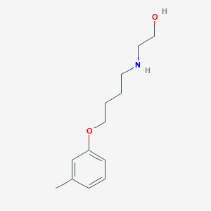 molecular formula C13H21NO2 B5184223 2-[4-(3-Methylphenoxy)butylamino]ethanol 