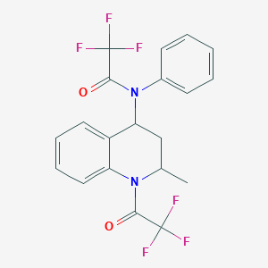 molecular formula C20H16F6N2O2 B5184472 2,2,2-trifluoro-N-(2-methyl-1-(trifluoroacetyl)-1,2,3,4-tetrahydro-4-quinolinyl)-N-phenylacetamide 