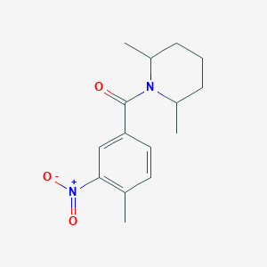 molecular formula C15H20N2O3 B5184485 (2,6-Dimethylpiperidin-1-yl)(4-methyl-3-nitrophenyl)methanone 