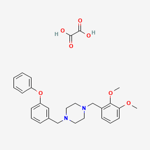 molecular formula C28H32N2O7 B5184614 1-[(2,3-Dimethoxyphenyl)methyl]-4-[(3-phenoxyphenyl)methyl]piperazine;oxalic acid 