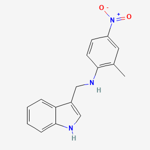 molecular formula C16H15N3O2 B5184623 N-(1H-indol-3-ylmethyl)-2-methyl-4-nitroaniline 