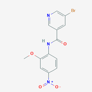 molecular formula C13H10BrN3O4 B5184733 5-bromo-N-(2-methoxy-4-nitrophenyl)pyridine-3-carboxamide 
