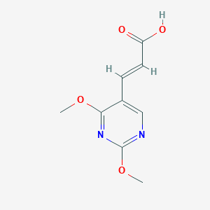 molecular formula C9H10N2O4 B051848 (E)-5-(2-羧乙烯基)-2,4-二甲氧基嘧啶 CAS No. 119923-27-2