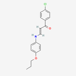 molecular formula C18H18ClNO2 B5185020 (2E)-1-(4-Chlorophenyl)-3-[(4-propoxyphenyl)amino]prop-2-EN-1-one 