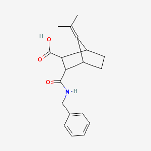 molecular formula C19H23NO3 B5185092 3-(Benzylcarbamoyl)-7-(propan-2-ylidene)bicyclo[2.2.1]heptane-2-carboxylic acid 