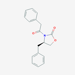molecular formula C18H17NO3 B051854 (4R)-4-Benzyl-3-(phenylacetyl)-1,3-oxazolidin-2-one CAS No. 144838-82-4